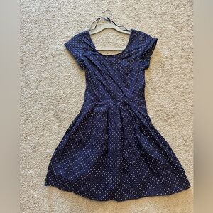 Blue fit and flare polka dot dress from French store CKH. European size 34. Used